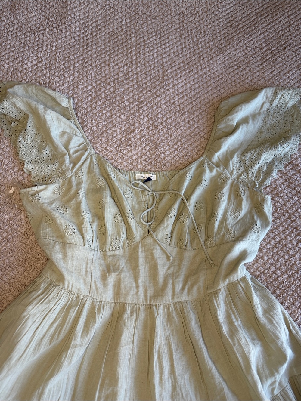 Eyelet Ruffle Sundress | American Eagle - Picture 2 of 9